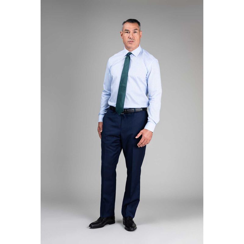 Rembrandt London Blue & White Textured Check Shirt image number 3